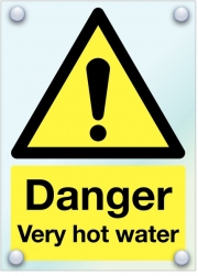 Danger Very Hot Water Acrylic Sign