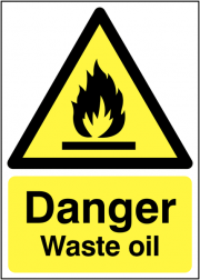 Danger Waste Oil Signs