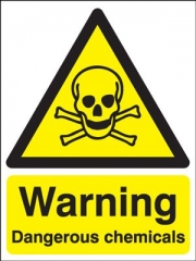 Warning Dangerous Chemicals Reflective Signs