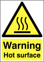 Warning Hot Surface Signs