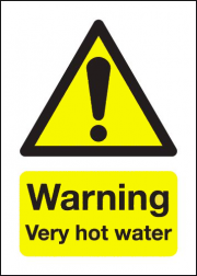 Warning Very Hot Water Magnetic Signs