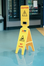 Tri-Fold Caution Wet Floor Stands