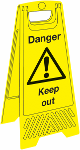 Danger Keep Out Economy Janitorial Floor Stands