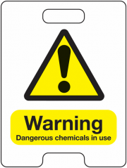 Warning Dangerous Chemicals In Use Floor Stands
