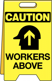 Caution Workers Above Heavy Duty Floor Stands