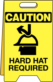 Caution Hard Hat Required Heavy Duty Floor Stand