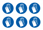 Wear Hand Protection Symbol Labels