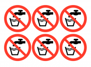 Do Not Drink Symbol Labels