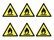 Warning Flammable Goods Symbol Labels