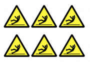 Caution Slippery Surface Symbol Labels