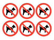 No Dogs Allowed Symbol Labels