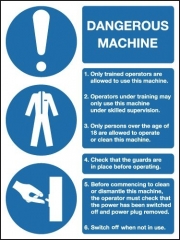 Dangerous Machine Signs