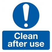 Clean After Use labels