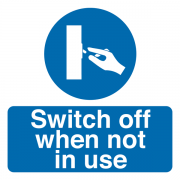 Switch Off When Not In Use Symbol Labels
