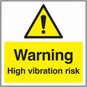 Warning High Vibration Risk Labels