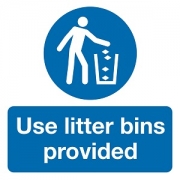 Use Litter Bins Provided Labels