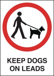 Keep Dogs On Leads Signs