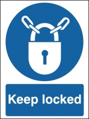 Keep Locked Symbol Signs
