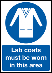 Lab Coats Must Be Worn In This Area Signs