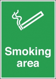 Smoking Area Aluminium Sign