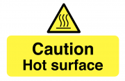 Caution Hot Surface Labels