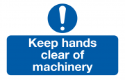 Keep Hands Clear Of Machinery Labels