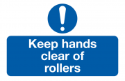Keep Hands Clear of Rollers Labels
