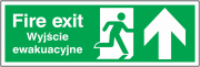 Fire Exit Polish Arrow Up Signs