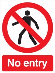 No Entry Polycarbonate Signs