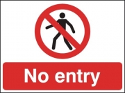 No Pedestrian Entry Signs