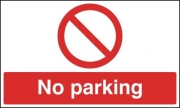 No Parking High Gloss Plastic Signs