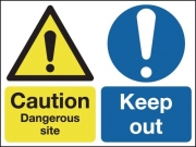 Caution Dangerous Site Keep Out Signs