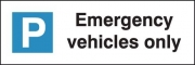 Emergency Vehicles Only Parking Signs