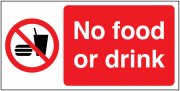 No Food or Drink Allowed Signs