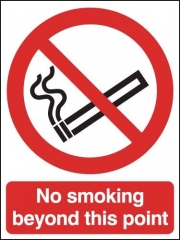 No Smoking Beyond This Point Aluminium Sign