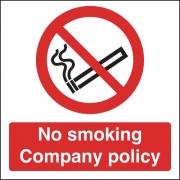 No Smoking Company Policy Symbol Signs