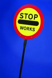 Stop Works Lollipop Works Traffic Sign 450mm Diameter