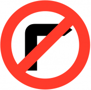 No Right Turn Traffic Signs