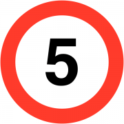 5 MPH Maximum Speed RA2 Aluminium Traffic Signs