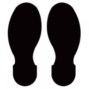 Toughstripe™ Black Footprints Floor Marking Tapes