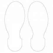 Toughstripe™ White Footprints Floor Marking Tapes