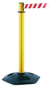 Heavy Duty Yellow Post With Red & White Webbing