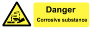 Danger Corrosive Substance On-the-Spot Labels