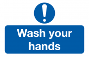 Wash Your Hands On-The-Spot Labels
