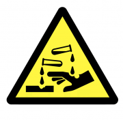 Corrosive Hazard Symbol Labels