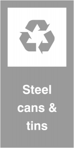 Steel Cans and Tins Recycling Labels