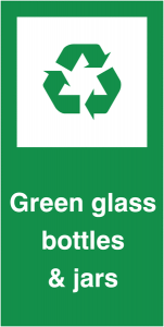 Green Glass Bottles and Jars Recycling Labels