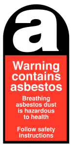 Warning Contains Asbestos Labels