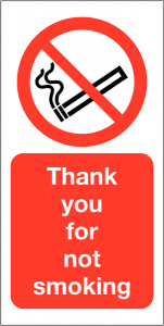Thank You For Not Smoking Labels