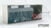 Transparent 3 Compartments Storage Box